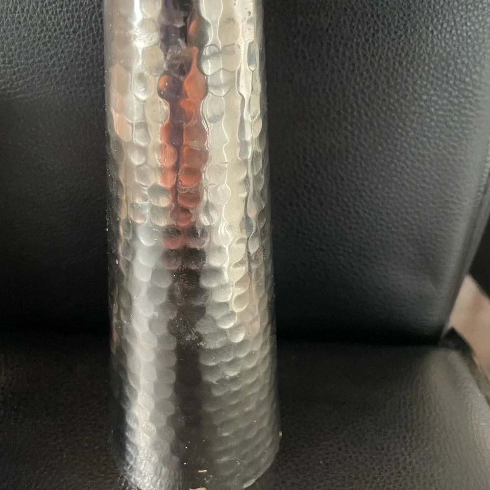West Elm Silver Candle Holders